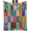 Animal Print Patchwork Quilt Durable Throw Blanket