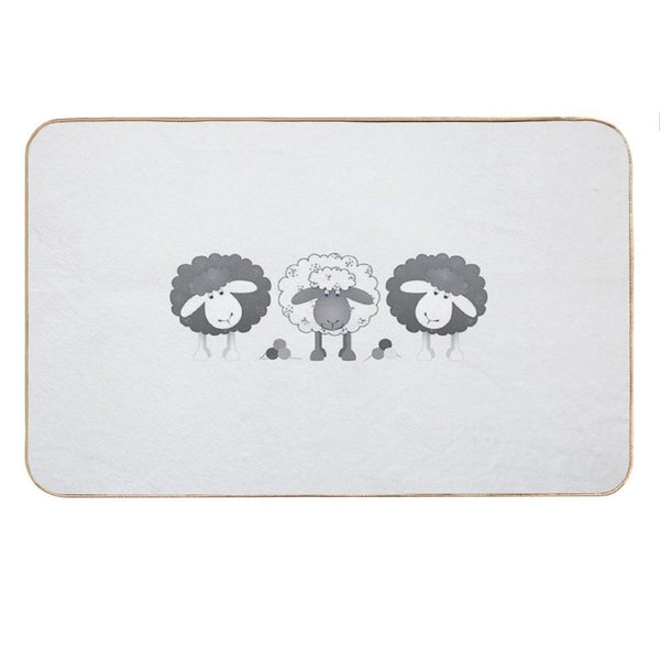 Trio Of Sheep. Bath Mat