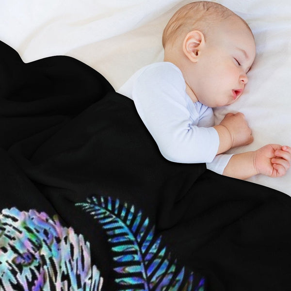 NEW ZEALAND KIWI AND FERN PAUA Sustainable Throw Blanket