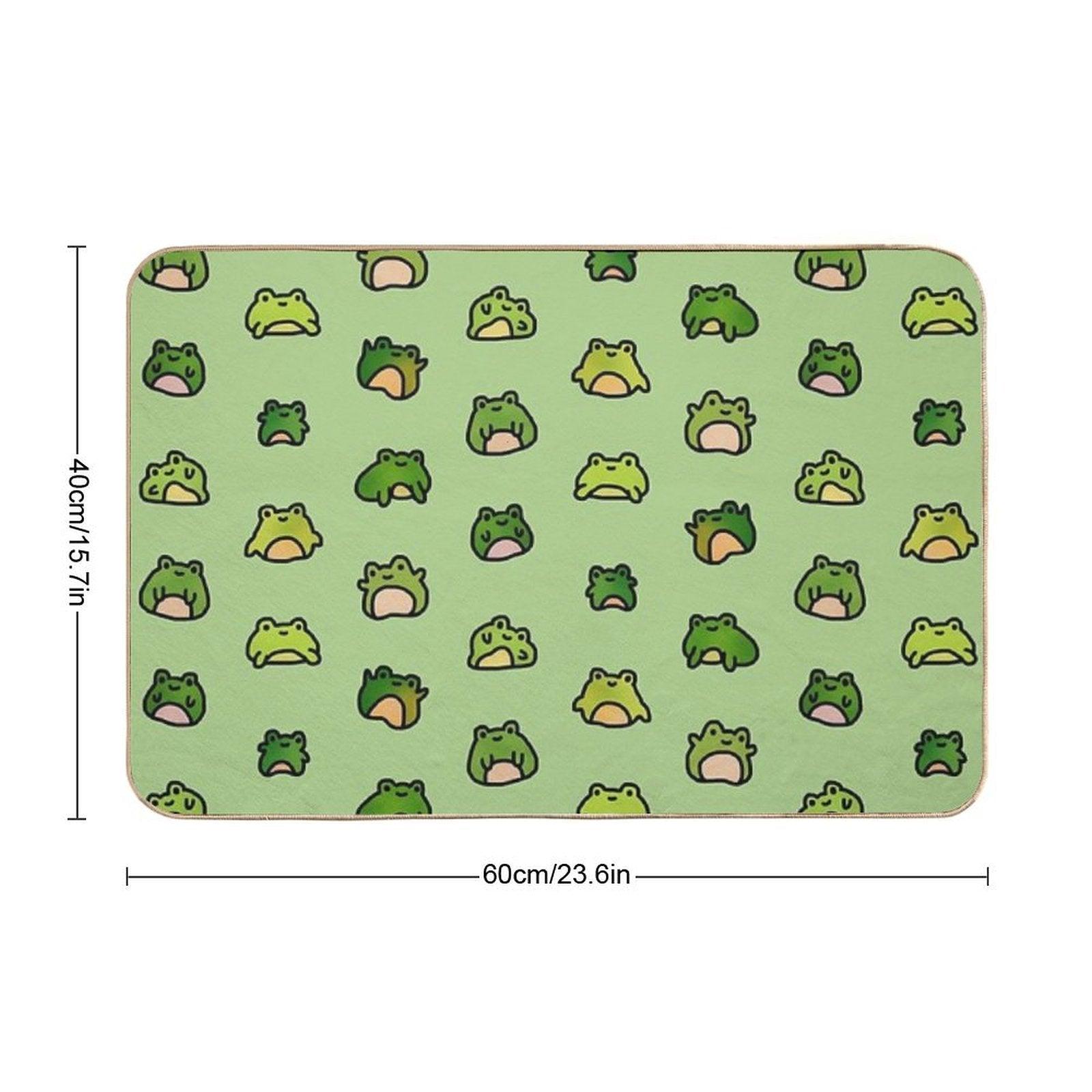 Frogs Doodle Bath Mat