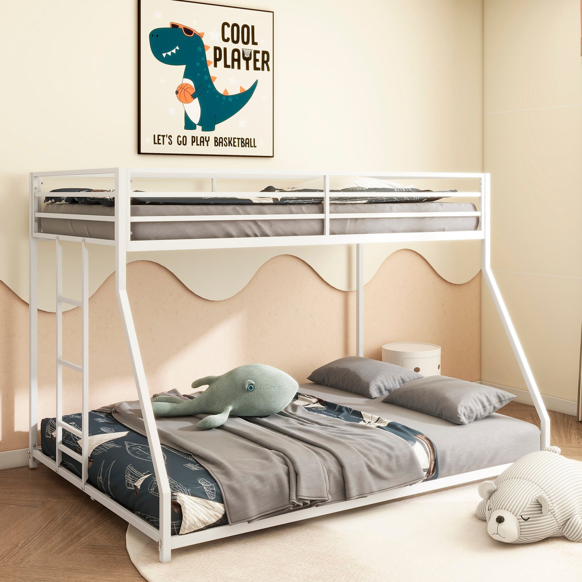 Adam Sturdy Twin Over Full Bunk Bed - Metal