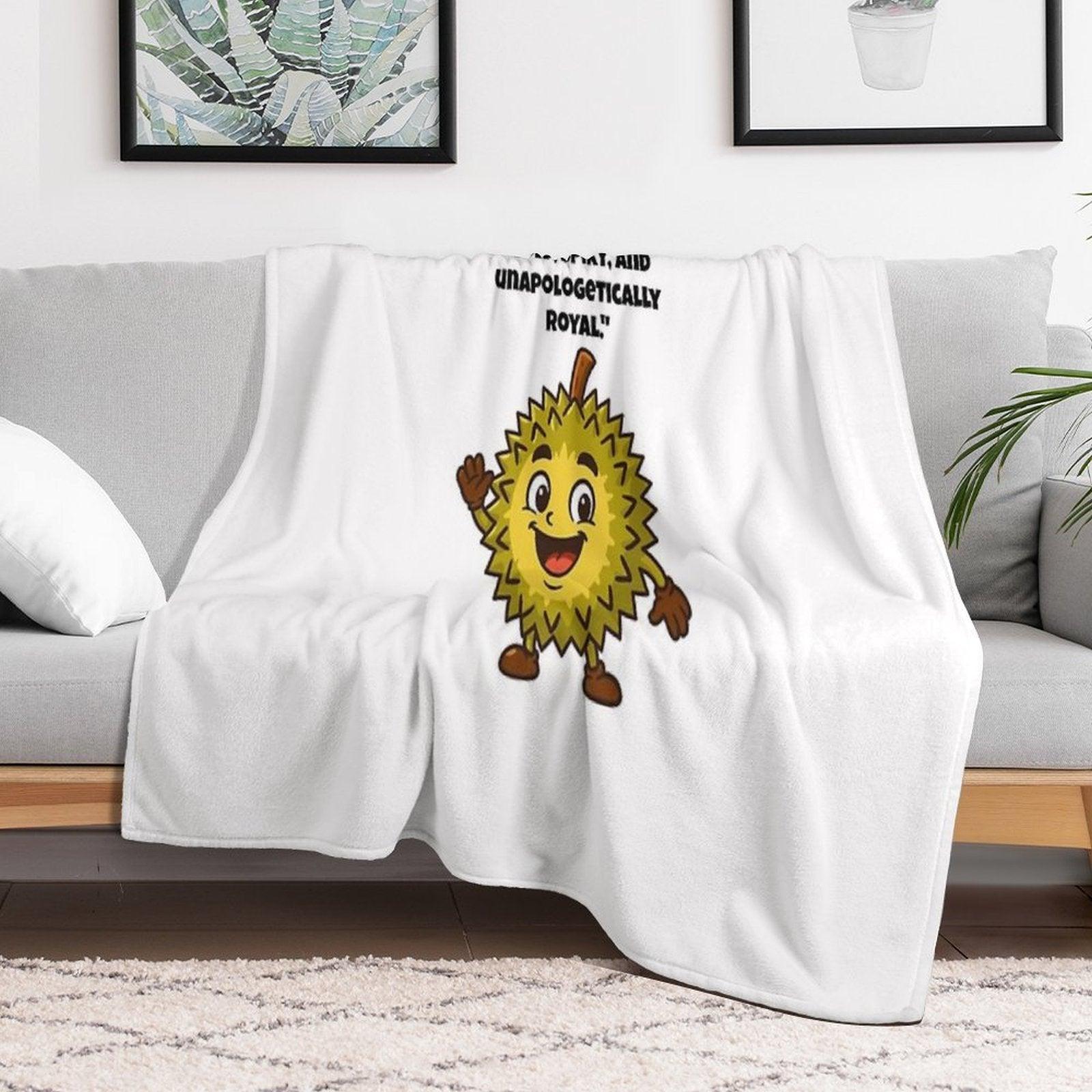 Durian Bold The King of Fruits Says Hello! Throw Blanket