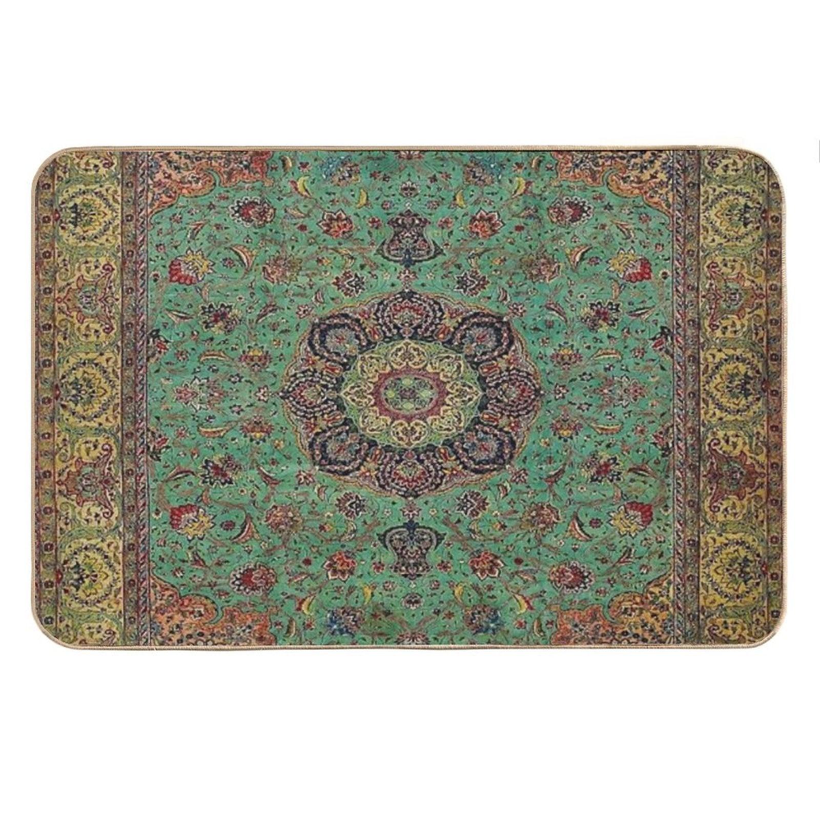 Vintage Antique Persian Carpet Bath Mat