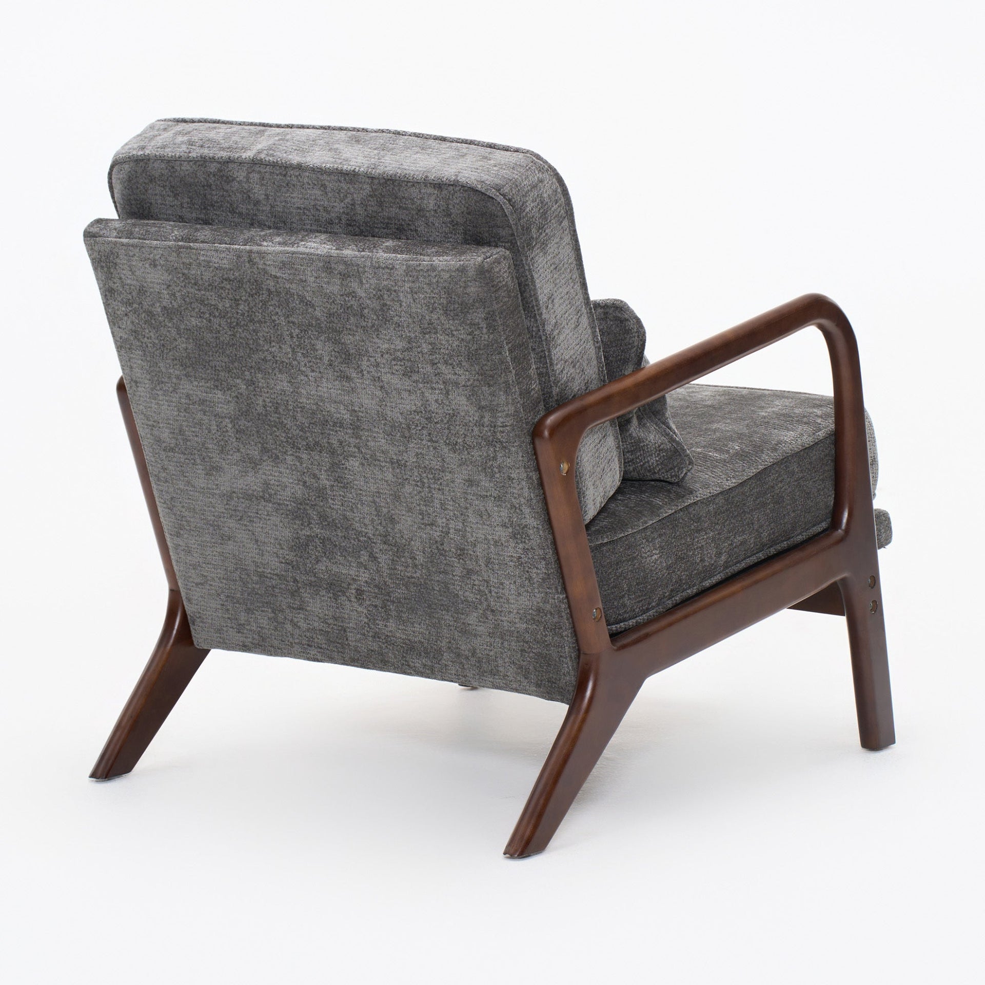 Dark Grey Mid‑Century Accent Chair