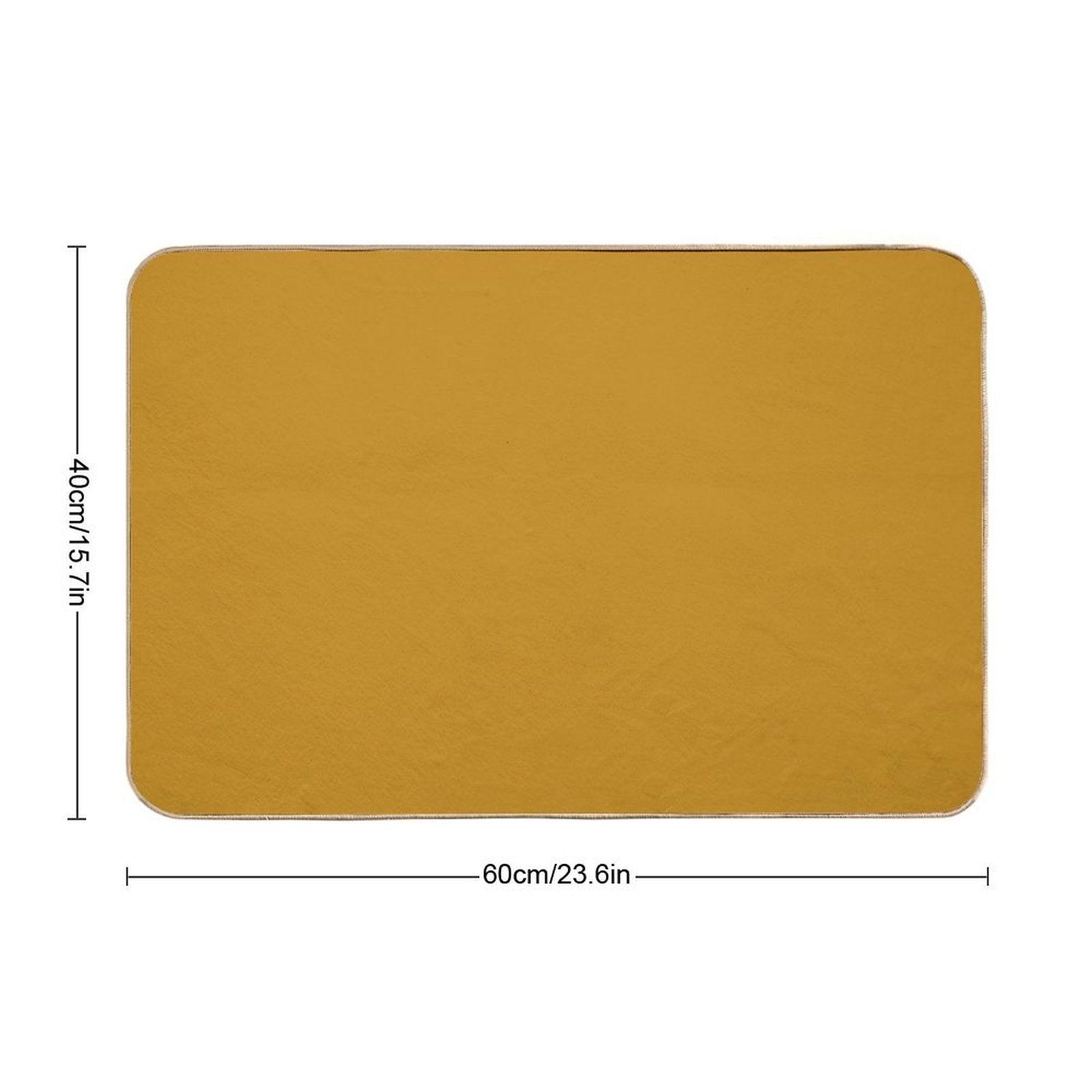 Best Seller Golden Mustard Yellow Solid Color Pairs with Sherwin Williams Auric Gold SW 6692 Bath Mat