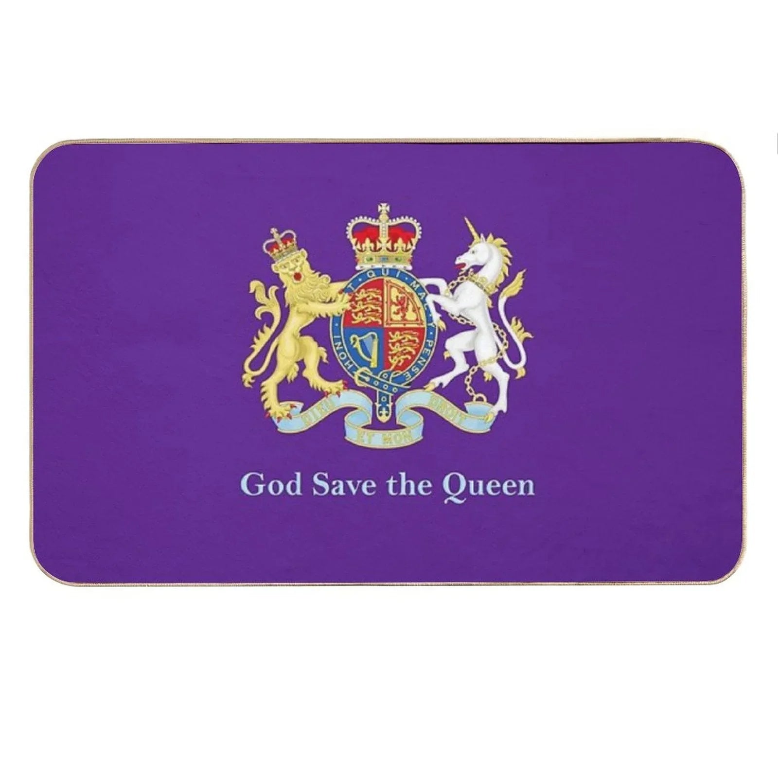 Royal Coat of Arms, Queen Elizabeth, British Monarchy Bath Mat