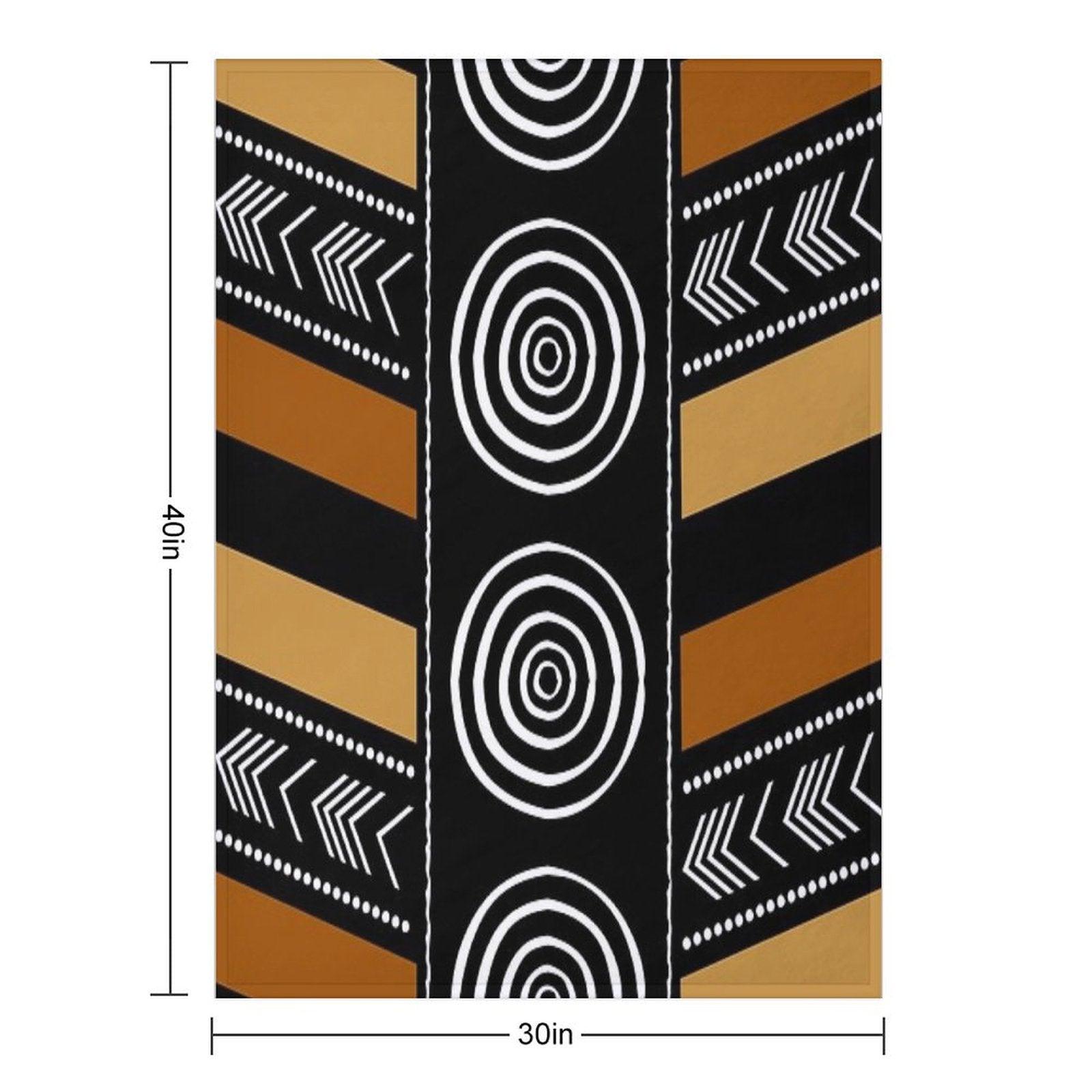 African Mud Cloth Artistry Art Throw Blanket