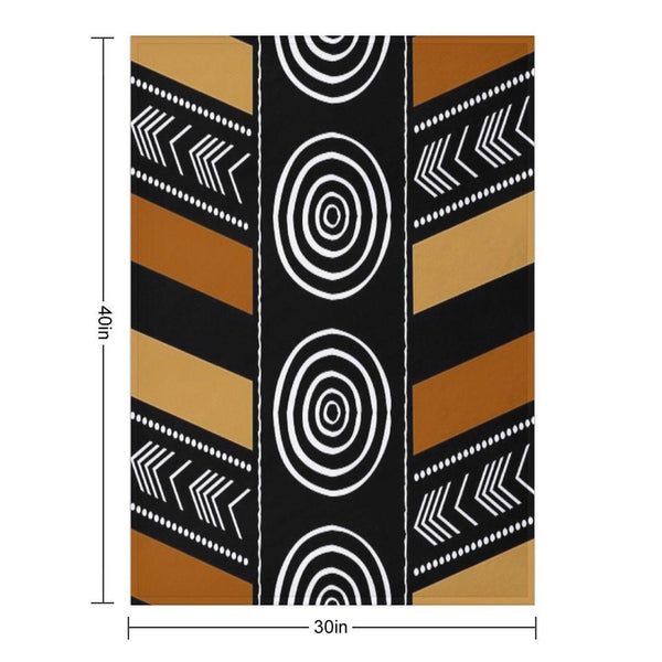 African Mud Cloth Artistry Art Throw Blanket
