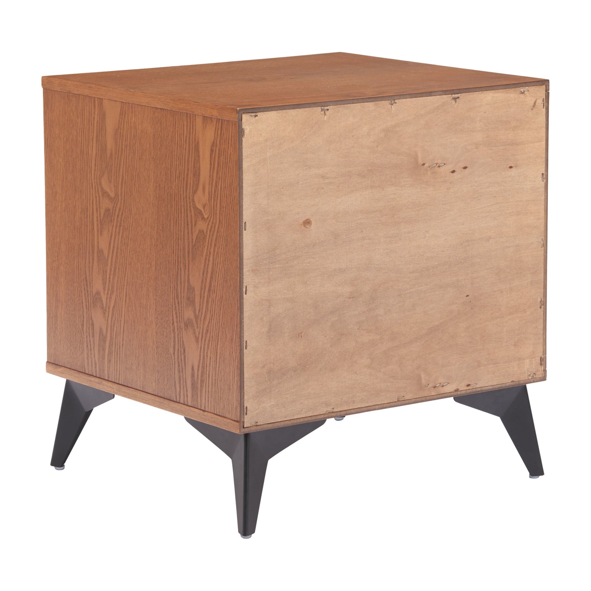 Zarif Nightstand Black & Walnut