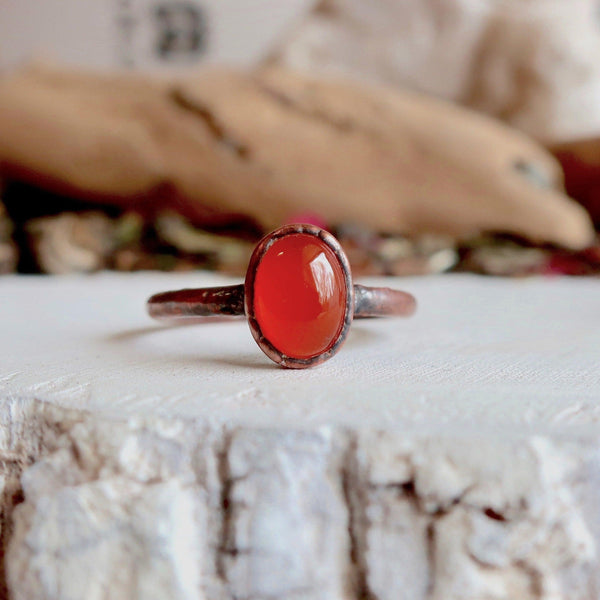 Copper Carnelian Ring - Empowering Creative Courage | By Blackbird & Sage