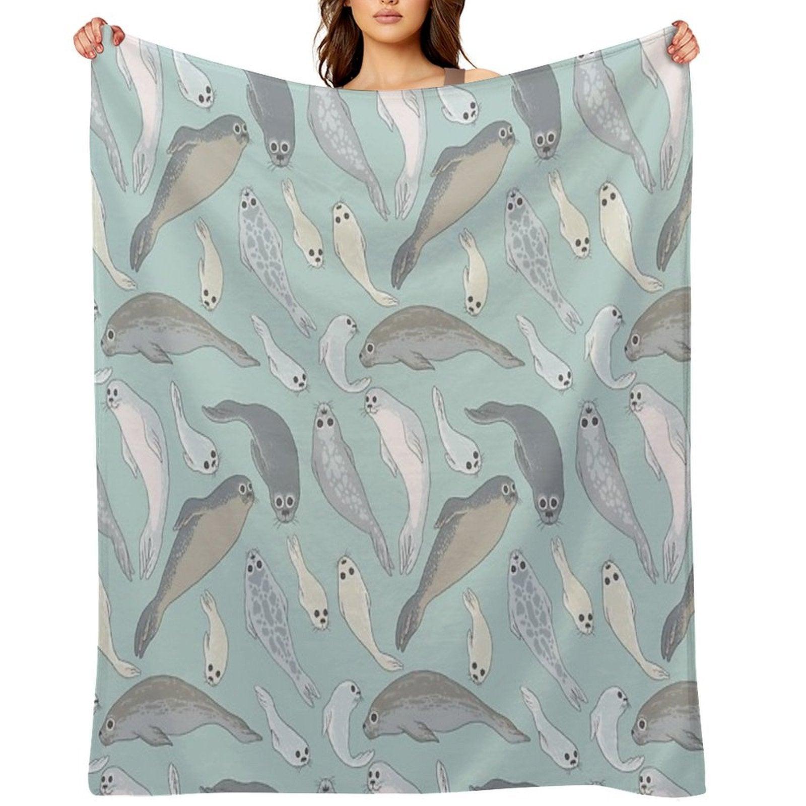 Seals Throw Blanket