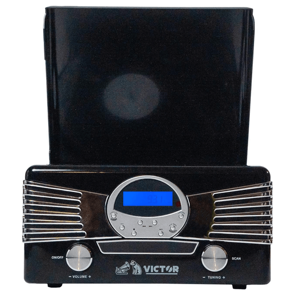 Victor Diner 7-in-1 Turntable Music Center Black - Refurbished