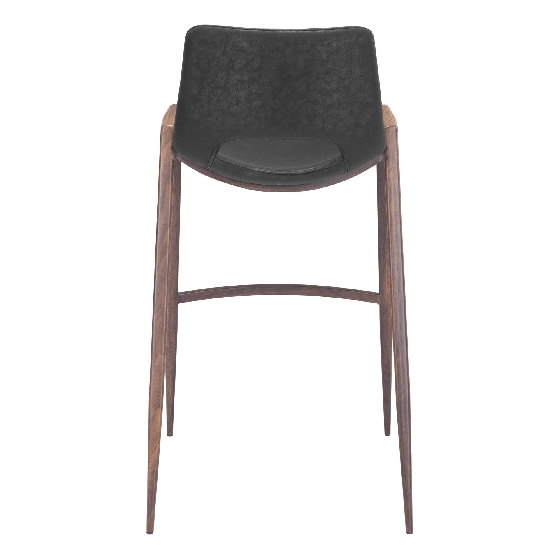 Desi Barstool (Set of 2) Black & Walnut