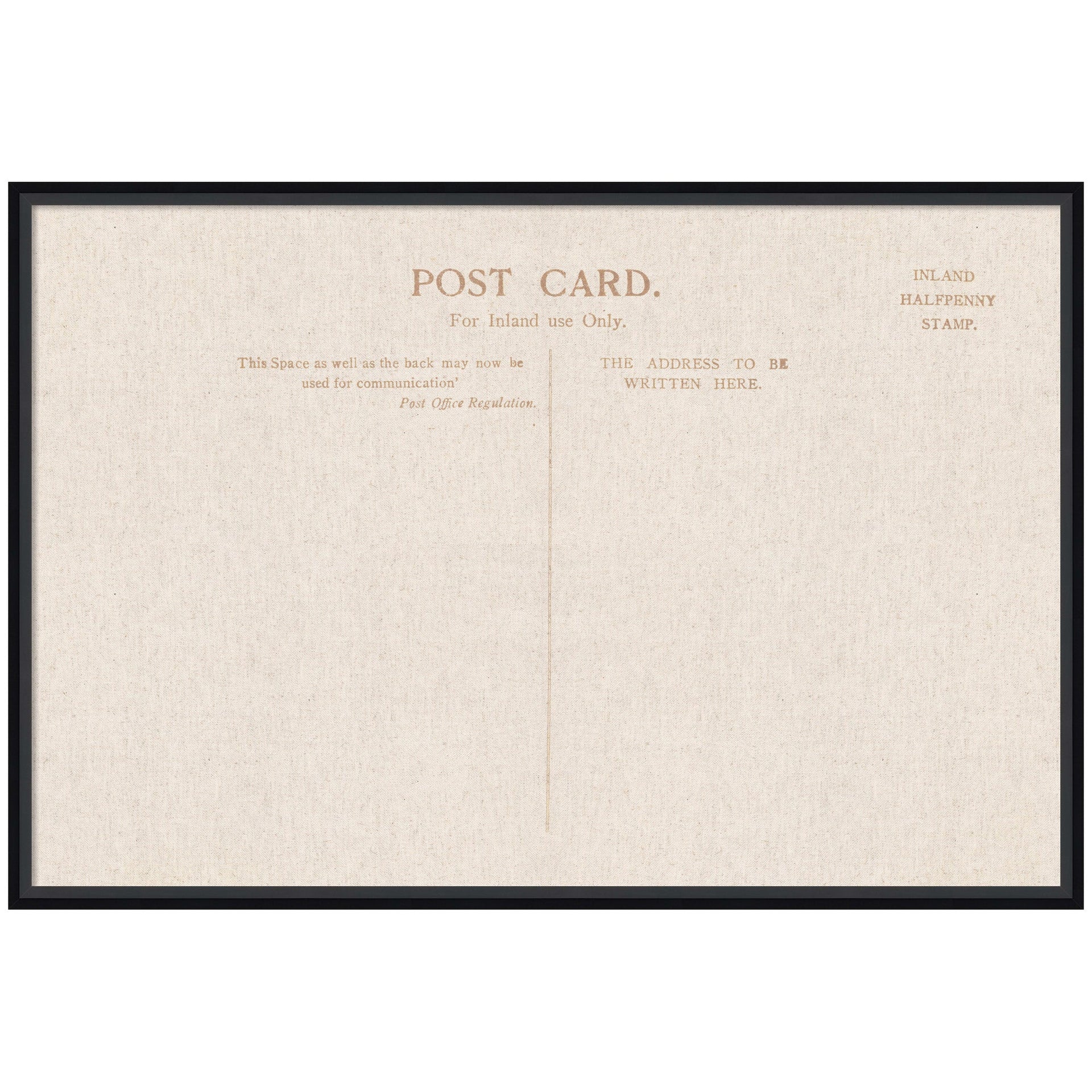 Framed Fabric Pinboard Linen Vintage Post Card Wall Organization