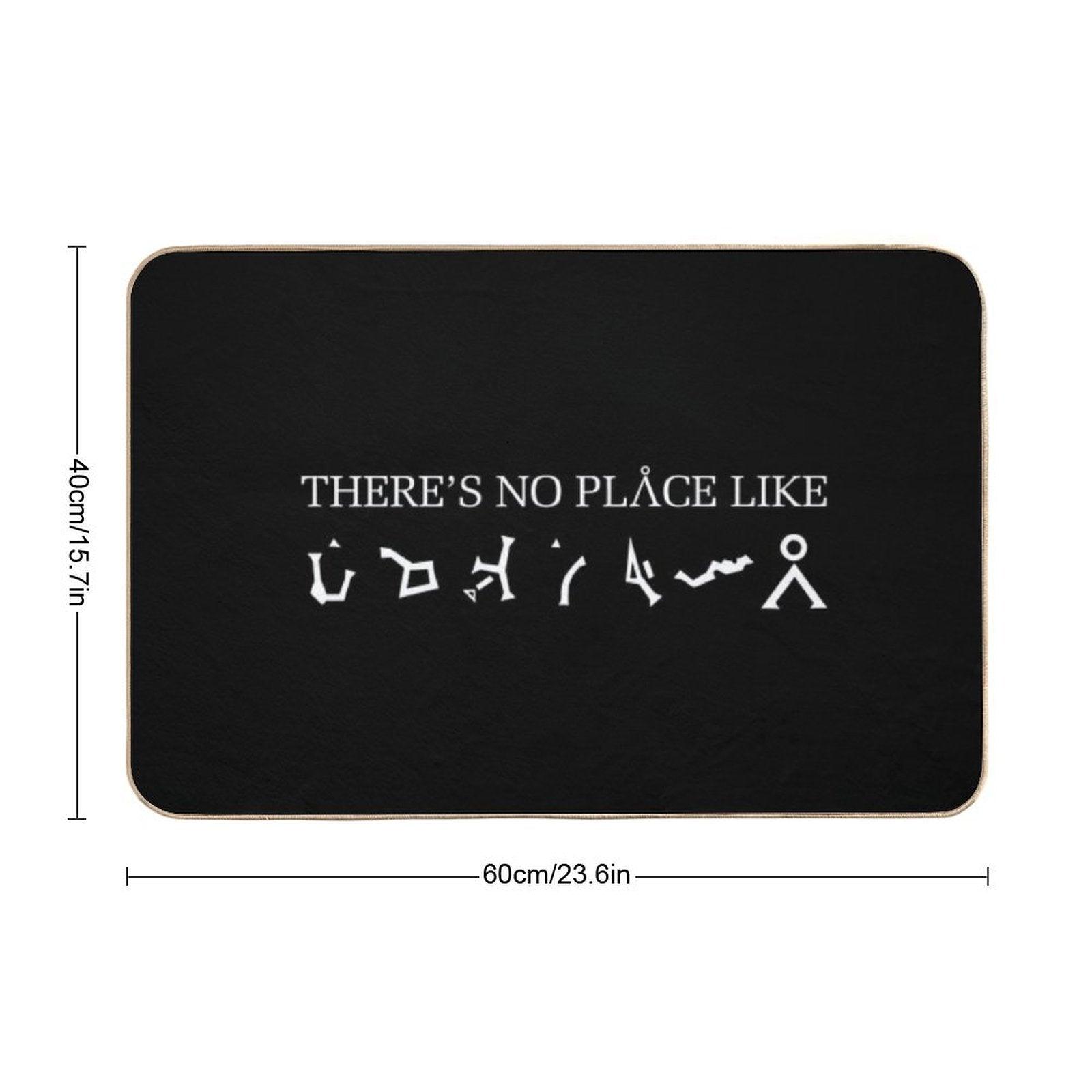 Stargate There’s No Place Like Earth , White Letters Bath Mat