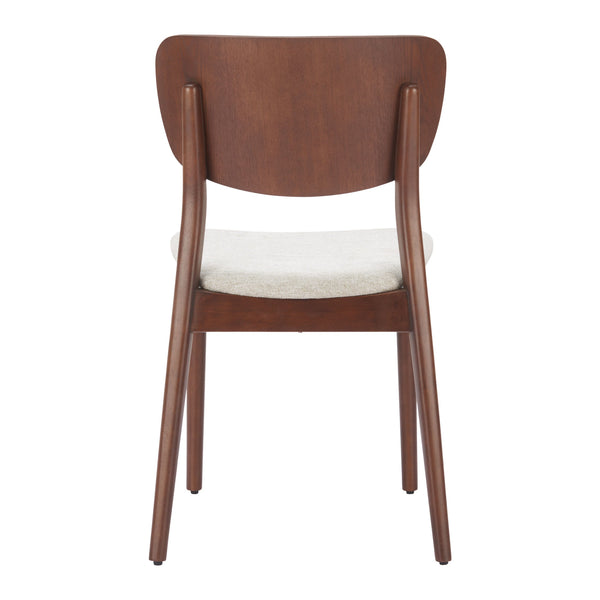 Kellua Dining Chair (Set of 2) Beige & Walnut