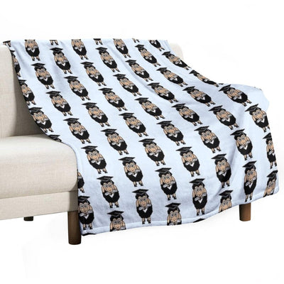 Sheep High School Certificate College Graduation Shrink-resistant Throw Blanket