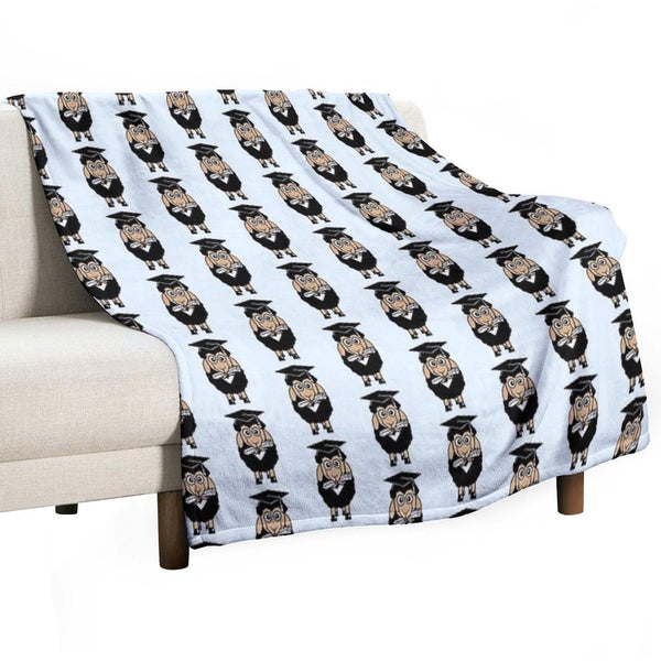 Sheep High School Certificate College Graduation Shrink-resistant Throw Blanket