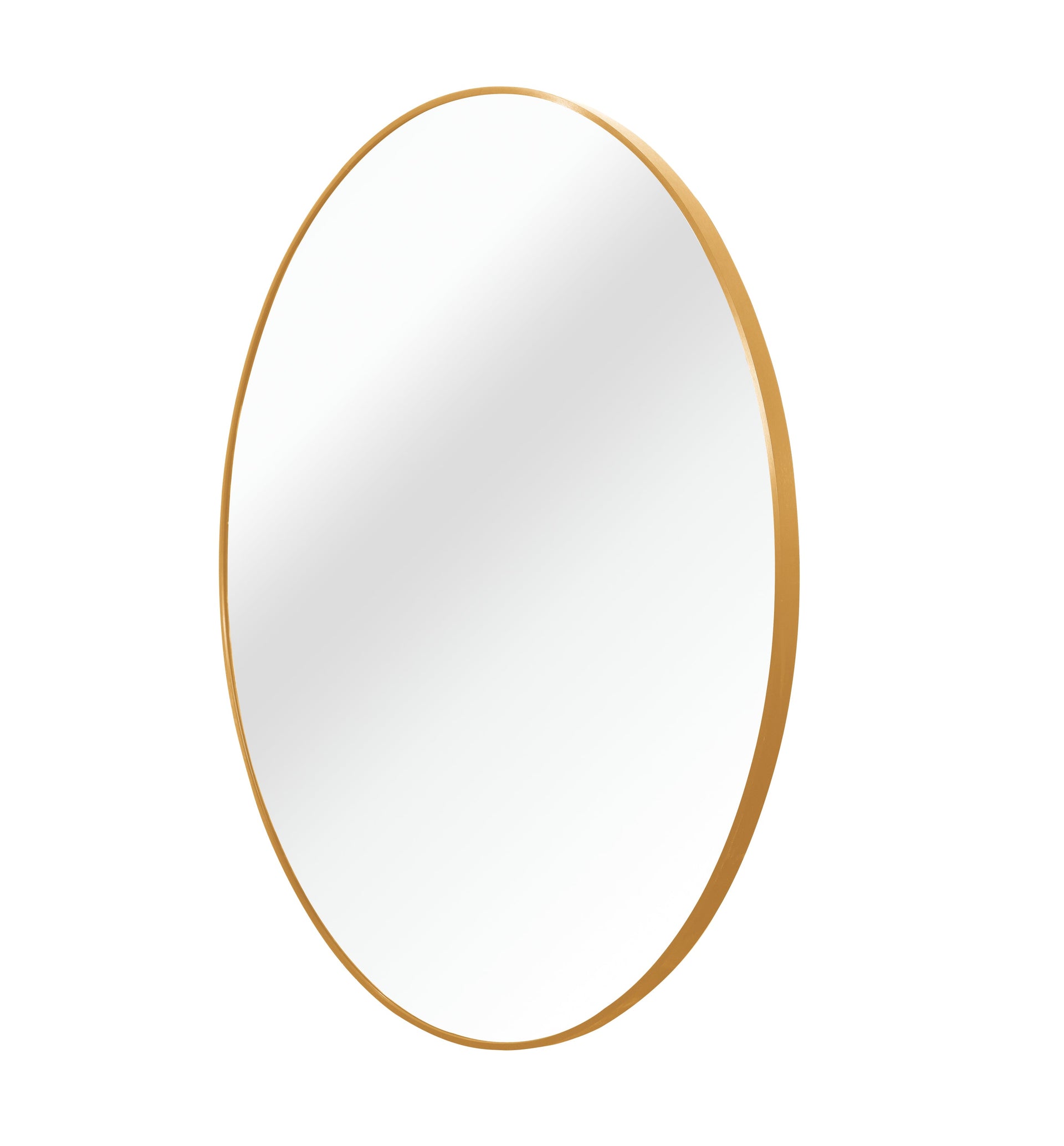 24 Inch Gold Metal Framed Round Bathrrom Mirror for Wall.