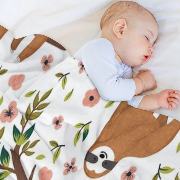 Cute Sloths Gift-ready Throw Blanket