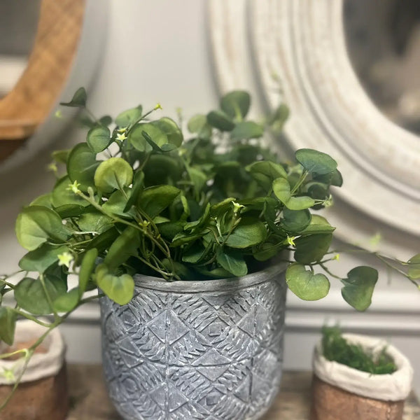 Gray Aboriginal Rhombus Planter