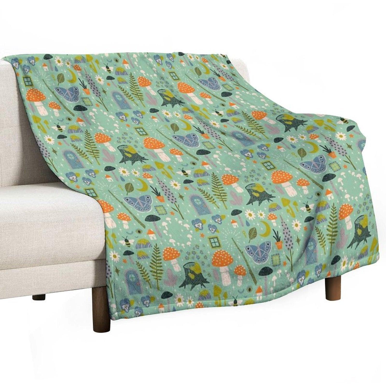 Fairy Garden Throw Blanket