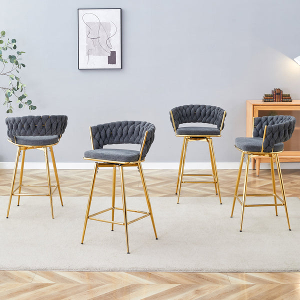 Four-Piece Modern Rotating Swivel Barstools