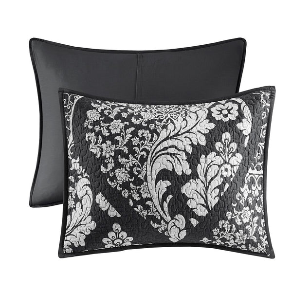 Vienna 6 Piece Printed Cotton Quilt Set with Throw Pillows by Madison Park