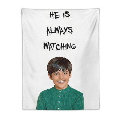 Ravi - He Is Always Watching Vertical Tapestry