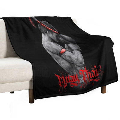 Muay Thai Boxing Fighter Anti-pilling Throw Blanket