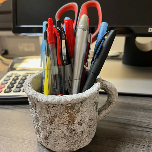Cement Rustic Mug Planter