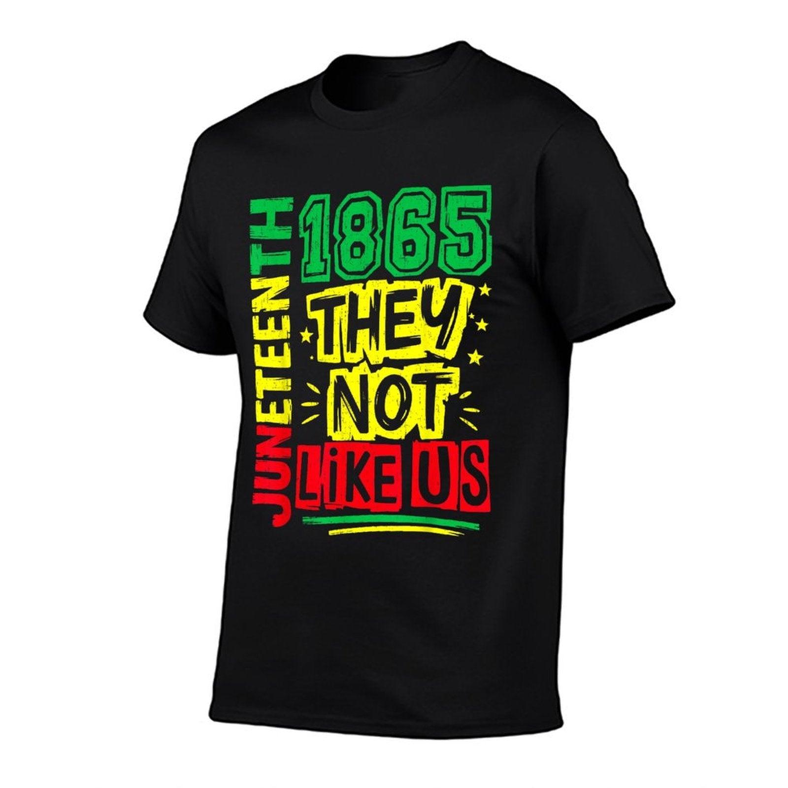 Juneteenth 1865 Black History Month Black Lives Matter Men  High-quality Stitching T-Shirt