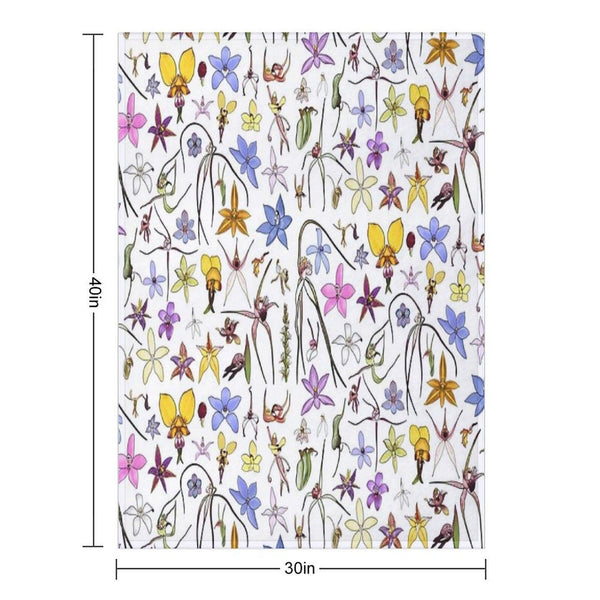 Australian Orchids Throw Blanket