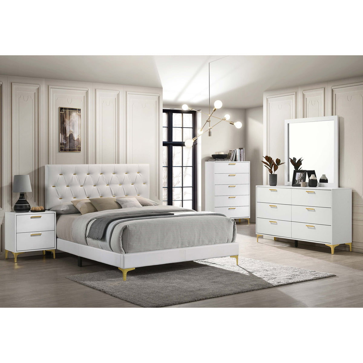James Modern Glam Queen Bed