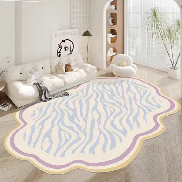 Bedside Rug Mat Home Use Cream Style Floor Mat