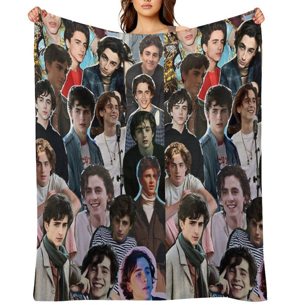 Collage Saint Timothee Chalamet Compact Throw Blanket
