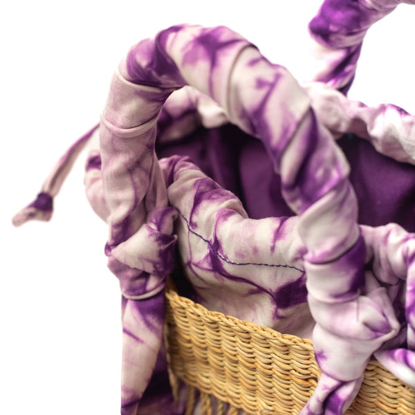 Ayine Bag Mini - Natural w/ Purple and Pale Lining