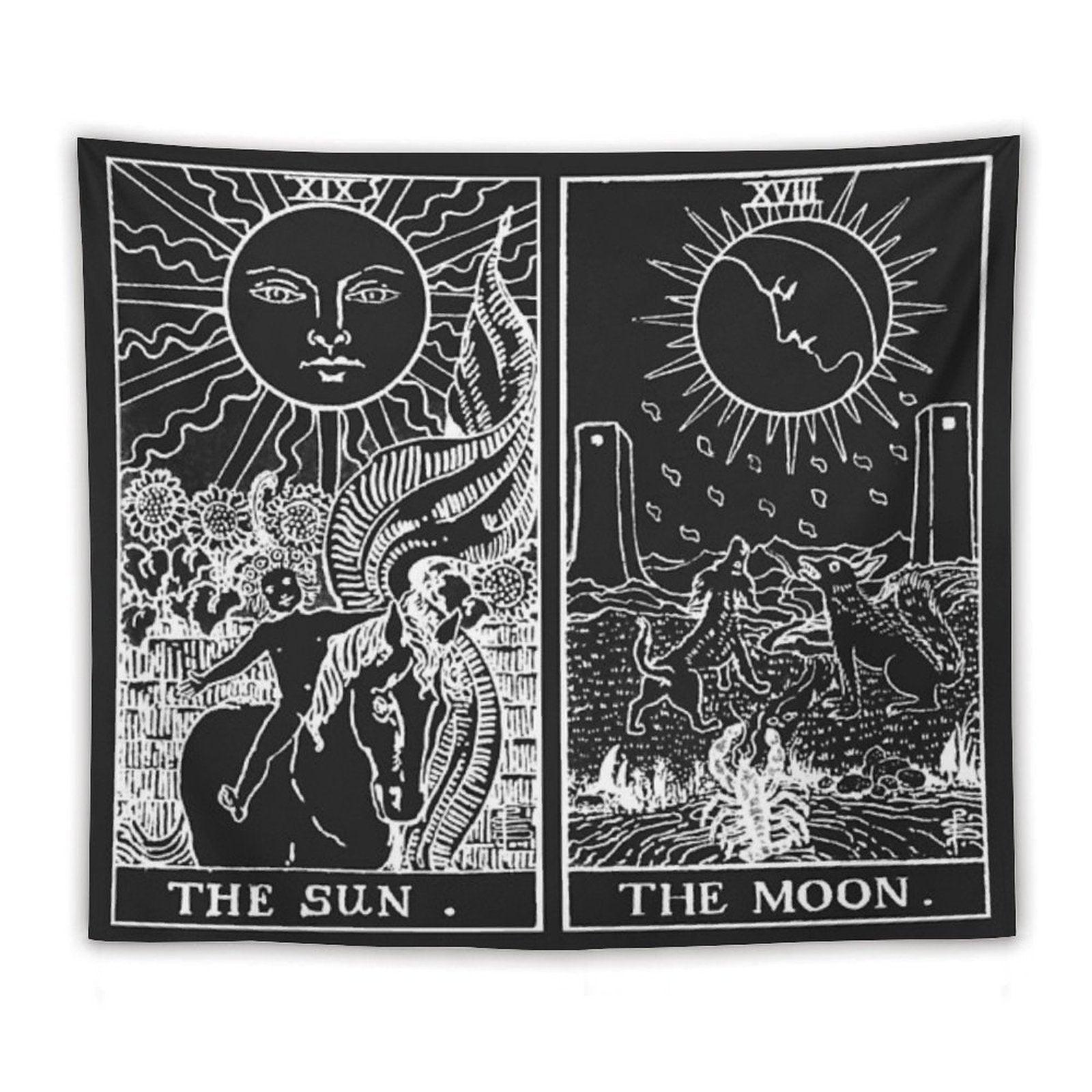 The Sun And Moon Tarot Cards  Pearl & Obsidian Tapestry