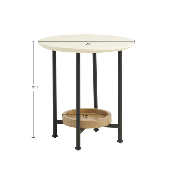 White/Natural End Table BLAKHOM