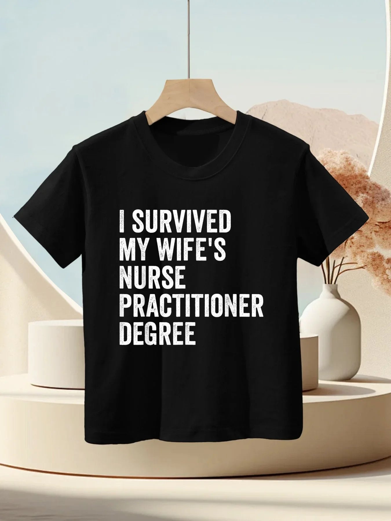 I Survived My Wife's Nurse Practitioner Degree Graduation Kids T-Shirt