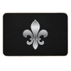 Fleur De Lys  Fleur De Lis Metallic Silver Look Bath Mat