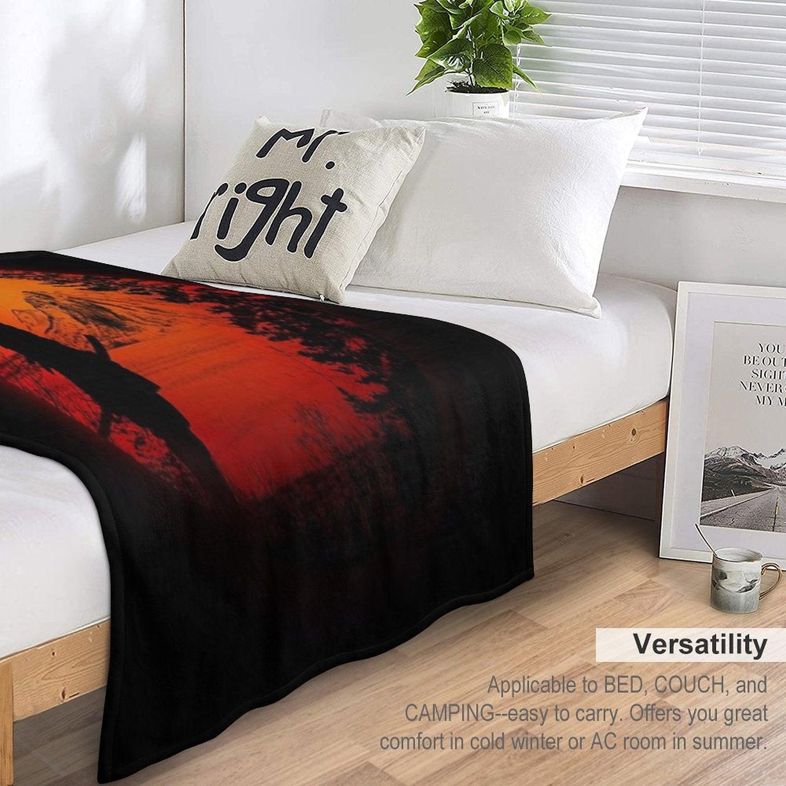 My Love Japan  Samurai Warrior  Ninja  Katana Throw Blanket