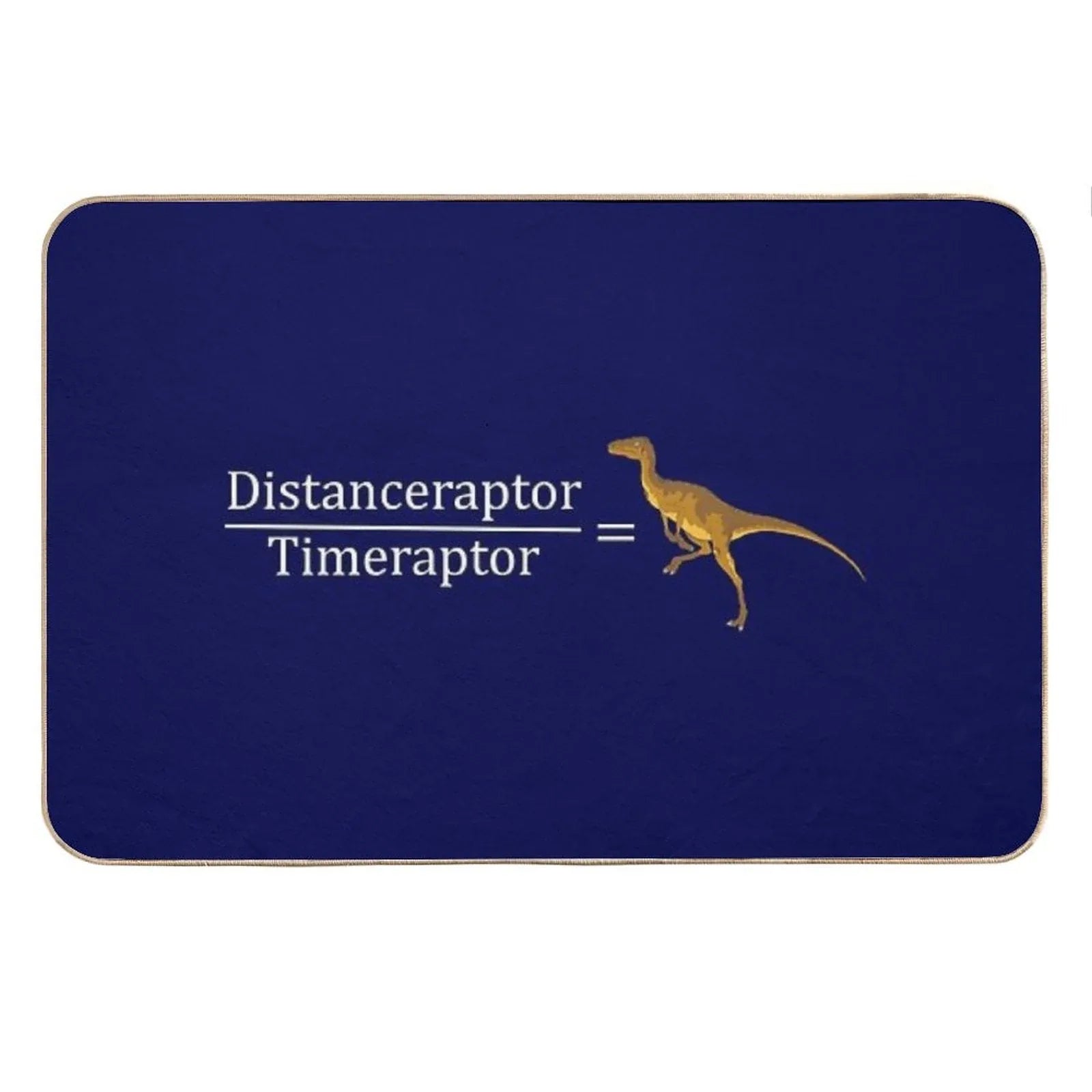 Velociraptor Math - Funny Dinosaur Velocity Formula Bath Mat