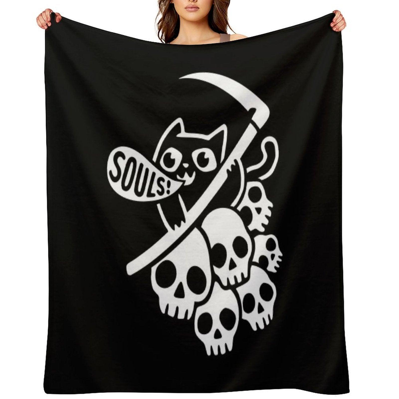 Cat Got Your Soul II Throw Blanket