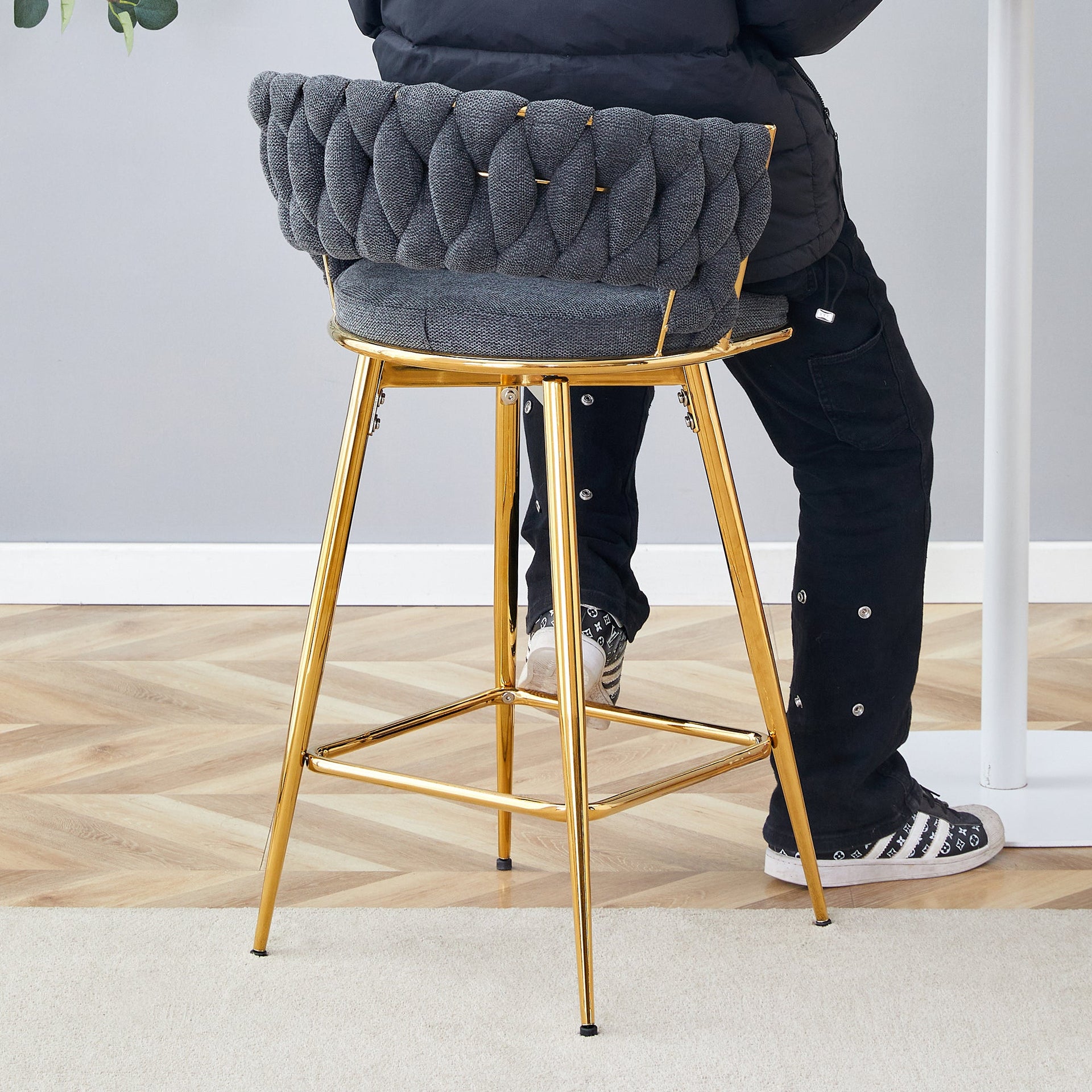 Four-Piece Modern Rotating Swivel Barstools