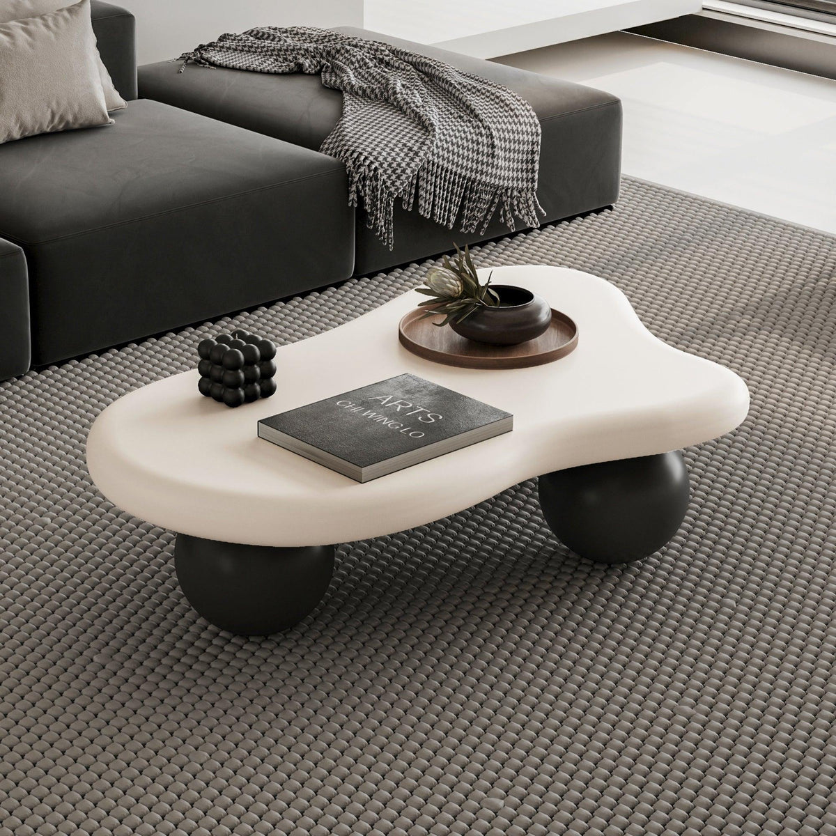 Modern Black & White Cloud Coffee Table