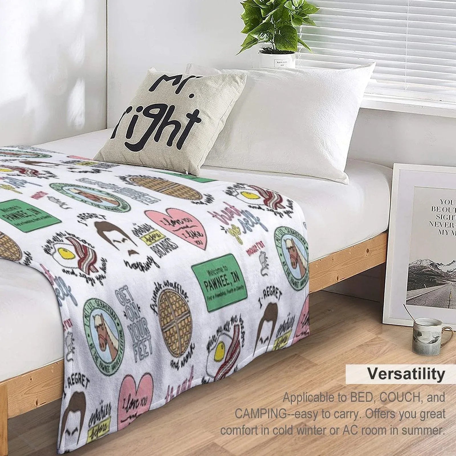 Parks And Recreation TV Show Art Throw Blanket