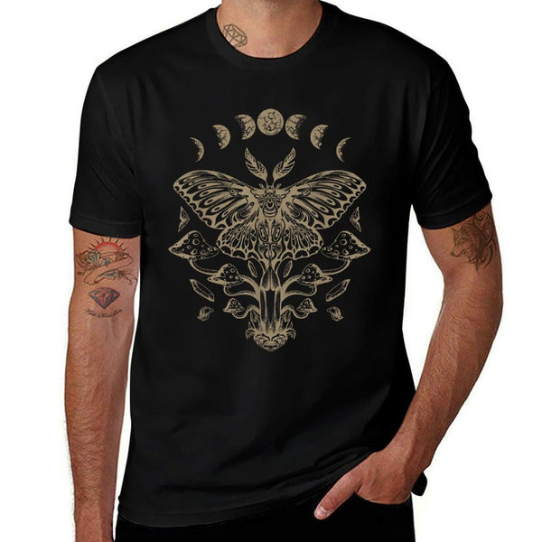 Butterfly Grunge Fairycore Aesthetic Luna Moth Mushrooms Y2K  Oversized Silhouette T-Shirt