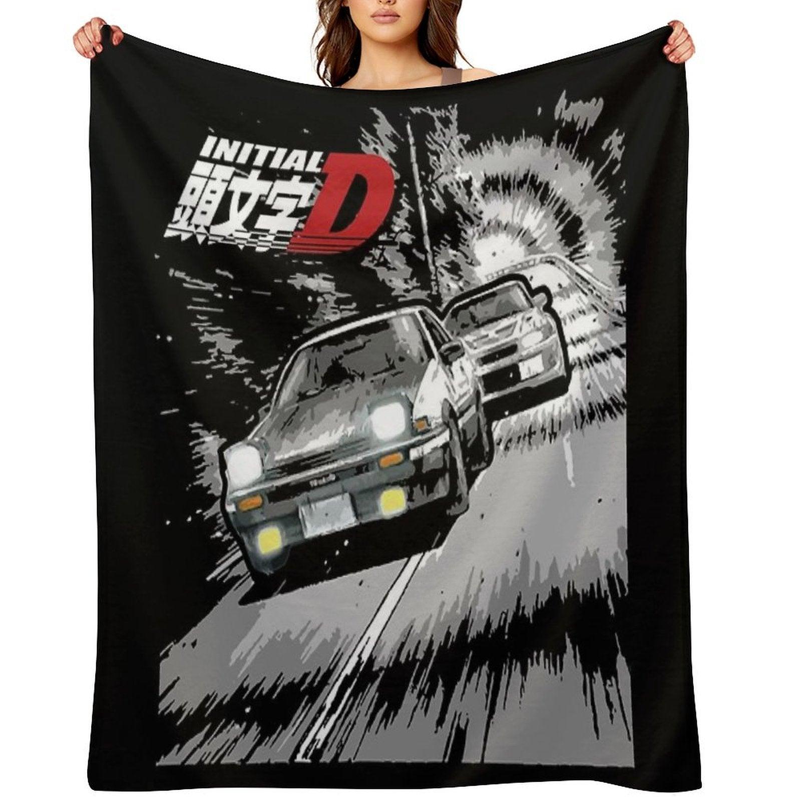 Initial D - Mountain Drift Racing Tandem AE86 Vs EVO 6 Throw Blanket