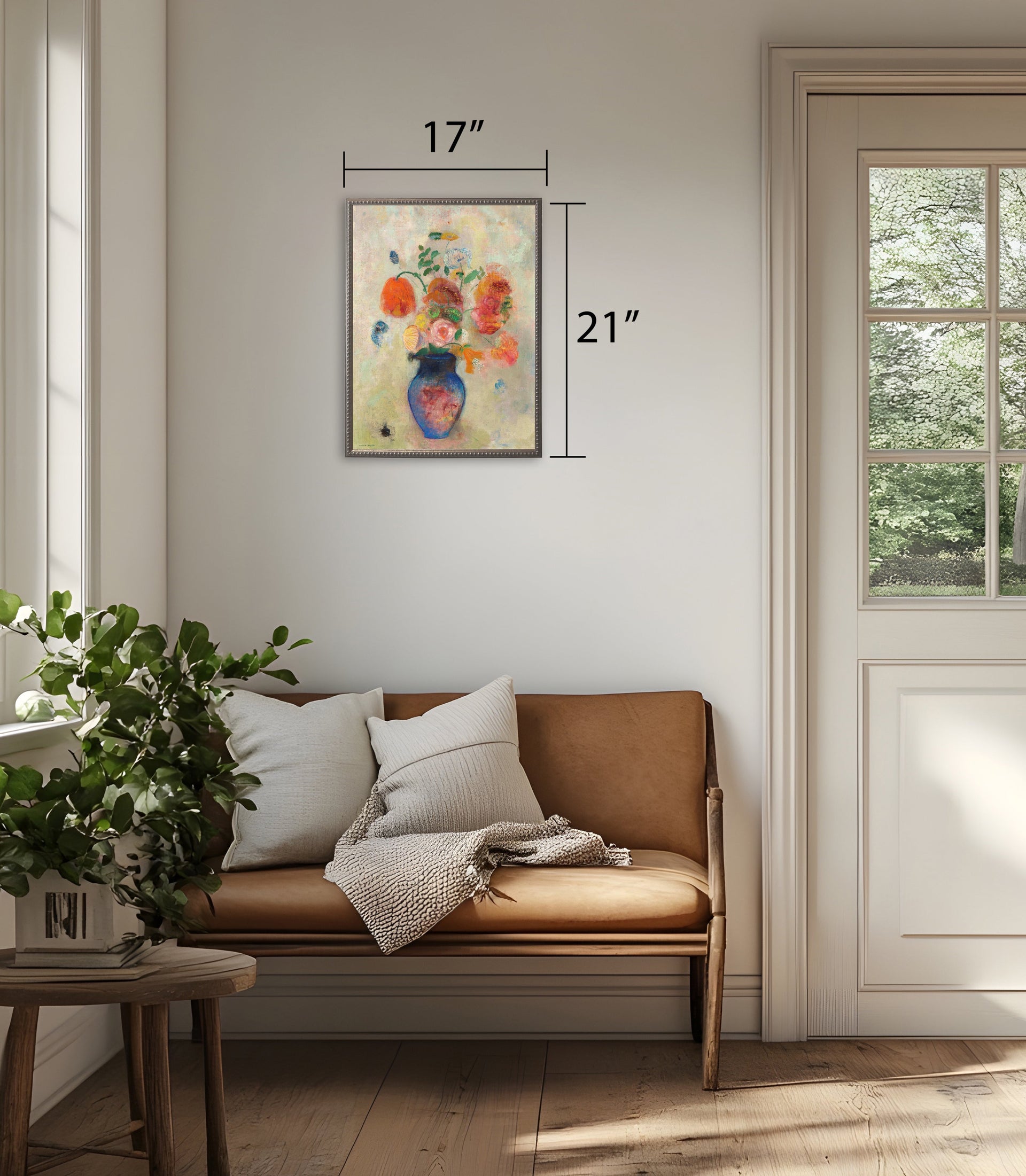 Vintage Floral Oil Painting Reproduction